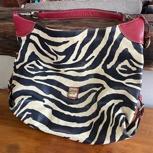 Dooney and Bourke Zebra Print shoulder bag.